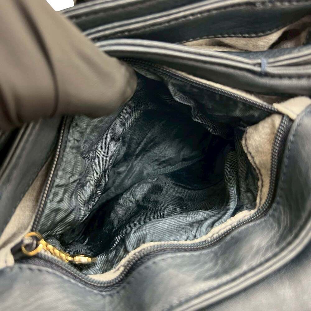 GUCCI (Old Gucci) Vintage Horseshoe Leather Shoulder Bag/Pochette, Navy, i36-8 - Picture 10 of 10